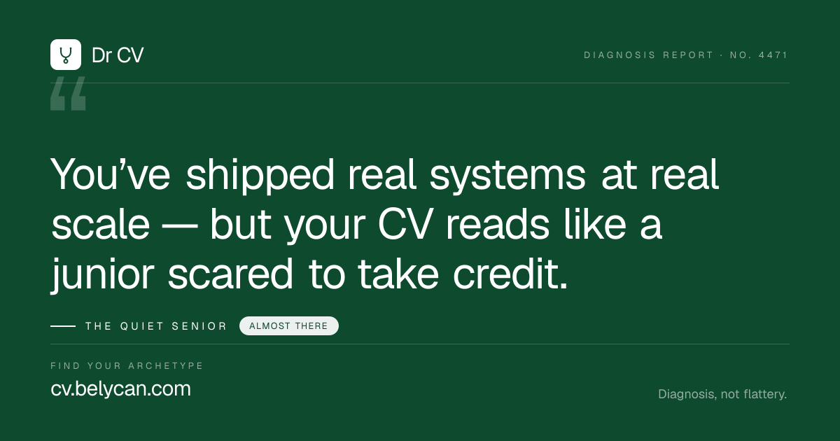 Dr CV product preview
